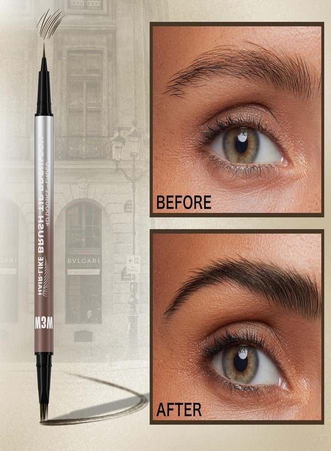 W3W Eyebrow Pencils for Women, W3W 4D Dual-Ended Brow Pen, Angled Square Tip + Ultra-Fine Brush Tip, Waterproof Smudge-Proof, Natural Hair-Like Strokes, Black Brown (Espresso/Deep Brown) - Image 3
